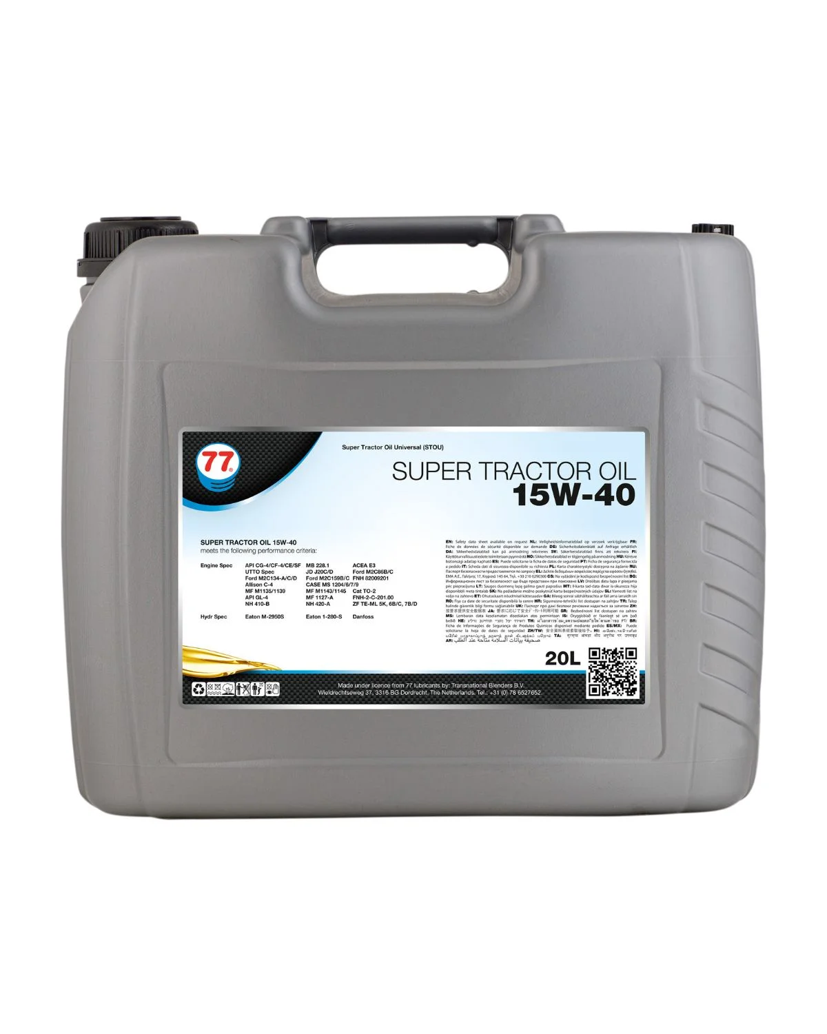 aceite 15W-40 tractor STOU alta protección
