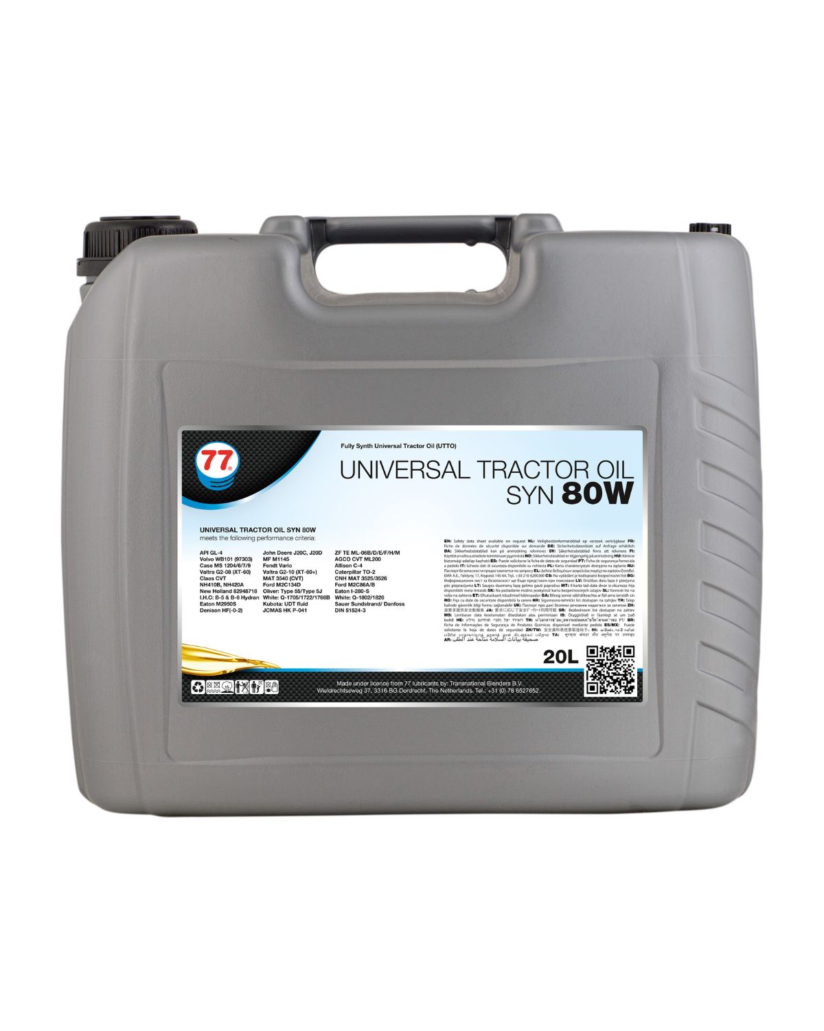 aceite 80W sintético tractor alto rendimiento